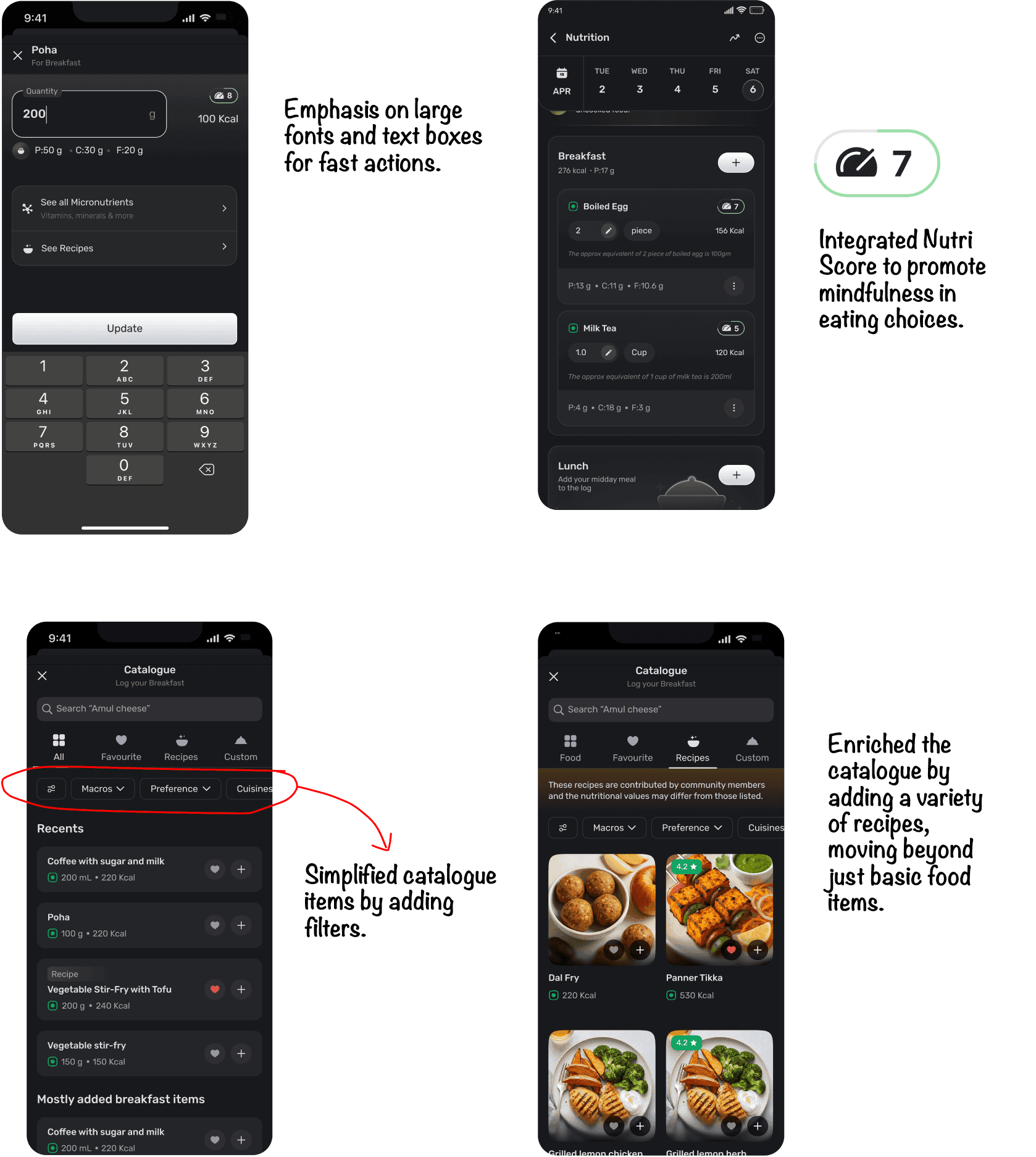 Food discovery with Nutri Score context